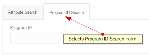 Program ID Search tab